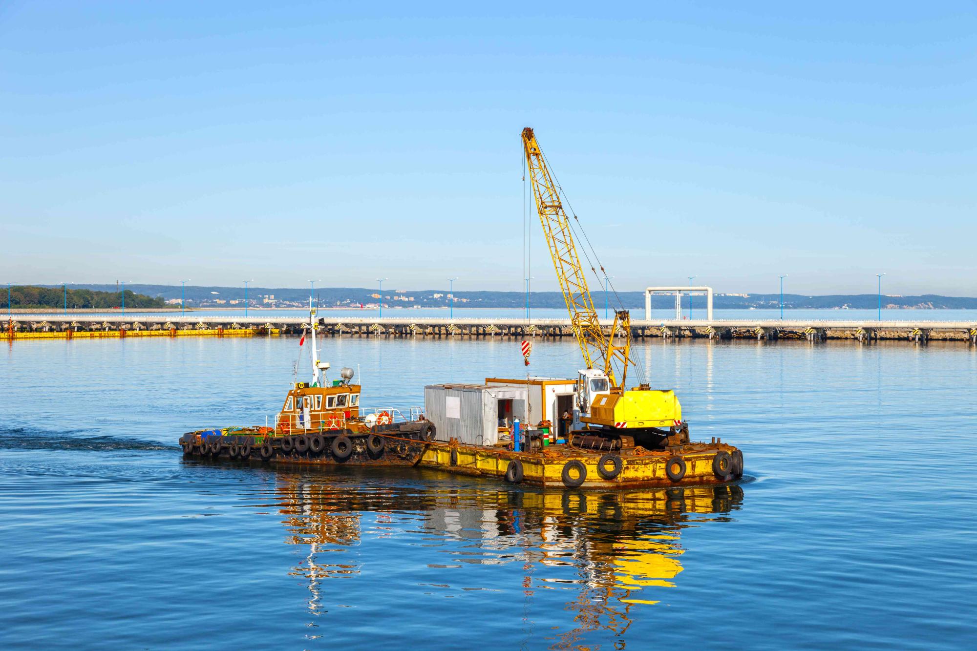 Floating Pontoon And Crane